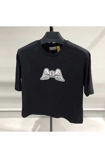 Женская оверсайз футболка Moncler 8 Palm Angels - Black   