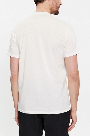 Футболка белого цвета Armani Exchange logo-print   