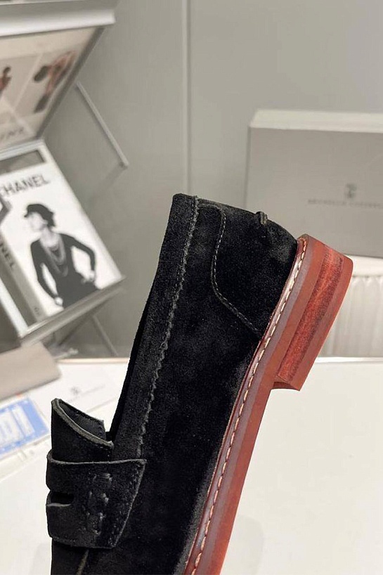 Замшевые лоферы Brunello Cucinelli unlined - Black