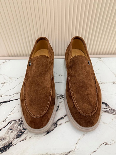 Мужские замшевые лоферы Ermenegildo Zegna   