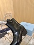 Женские кожаные сапоги Prada premium - Black