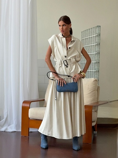 Женский костюм бежевого цвета Loro Piana   