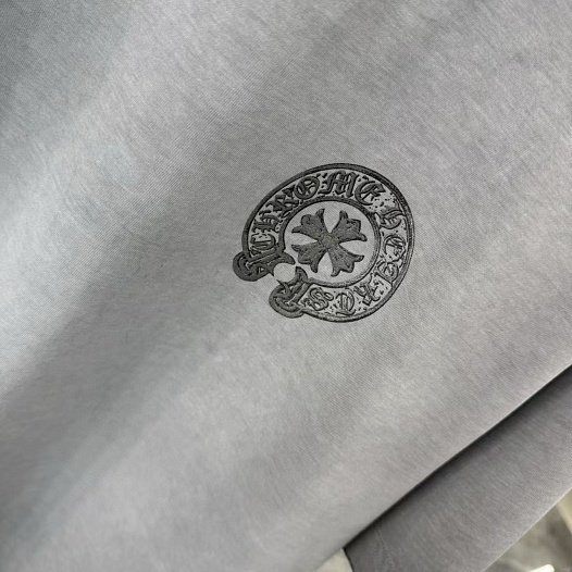 Серая оверсайз футболка Chrome Hearts Premium   