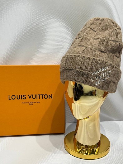 Шапка Louis Vuitton logo-embroidered - Beige   