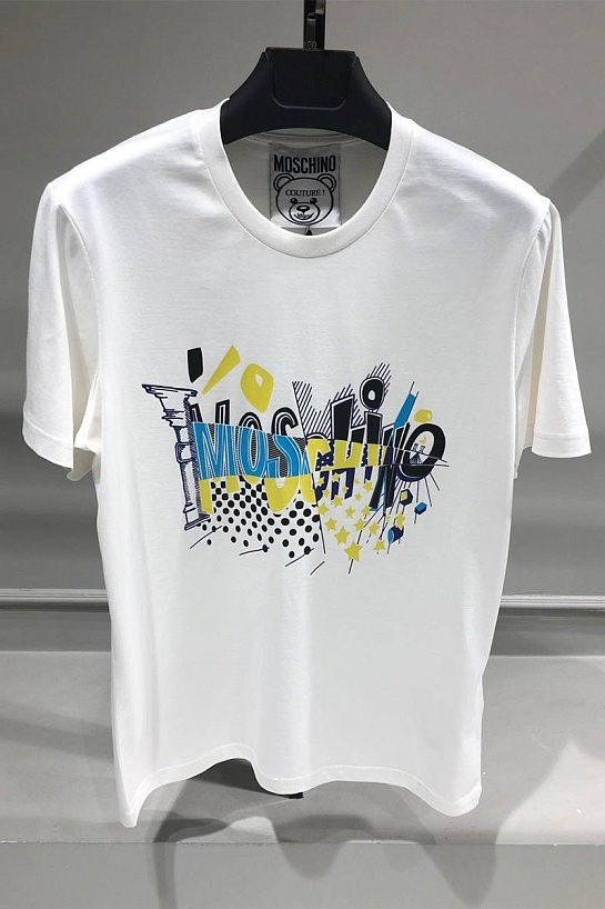Мужская белая футболка Moschino