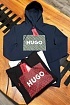 Белое мужское худи Hugo Boss Dreeman logo-print