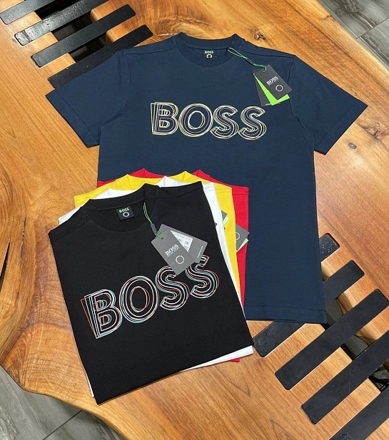 Мужская футболка Hugo Boss чёрного цвета