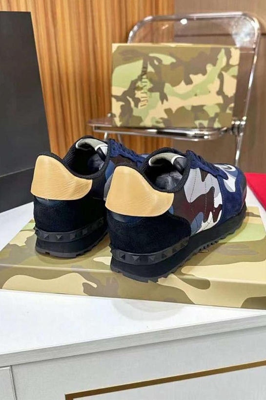 Комбинированные кроссовки Valentino Rockrunner - Navy
