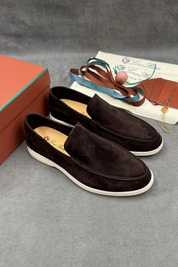 Мужские замшевые лоферы Loro Piana   