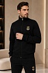 Чёрная кофта на молнии Dolce & Gabbana bee crown embroidered