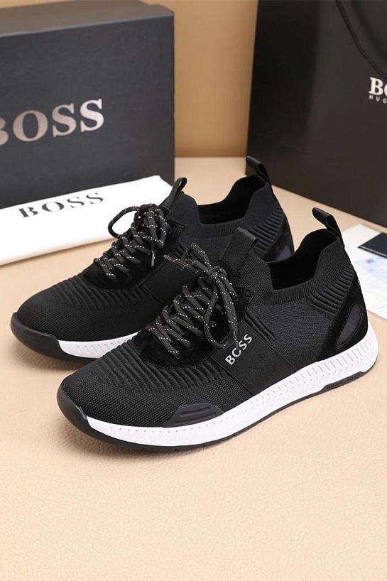 Текстильные кроссовки Hugo Boss Titanium - Black