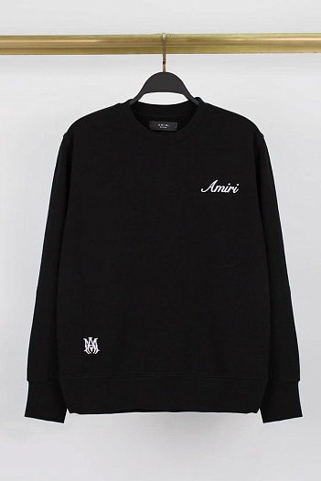Мужской чёрный свитшот Amiri script embroidery   