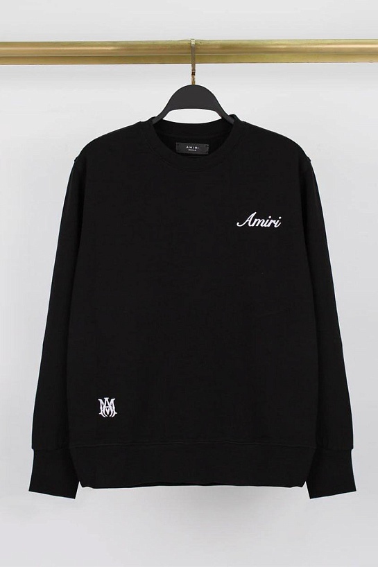 Мужской чёрный свитшот Amiri script embroidery