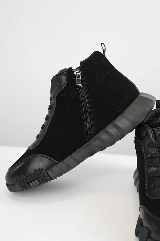Кроссовки с мехом Hermes Bouncing high-top - Black
