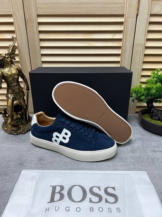 Замшевые кроссовки Hugo Boss Aiden - Blue