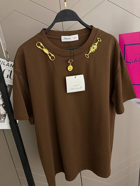Женская базовая футболка Schiaparelli premium - Brown