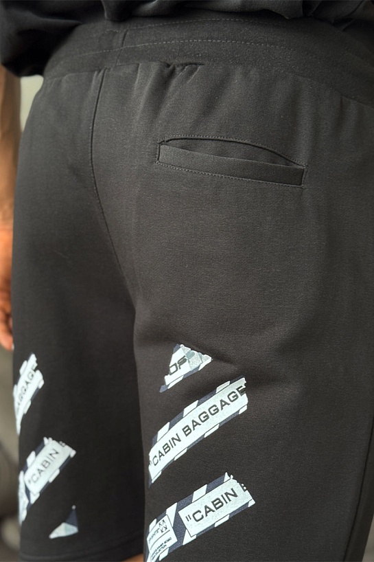 Мужские чёрные шорты Off-White "Cabin Baggage"