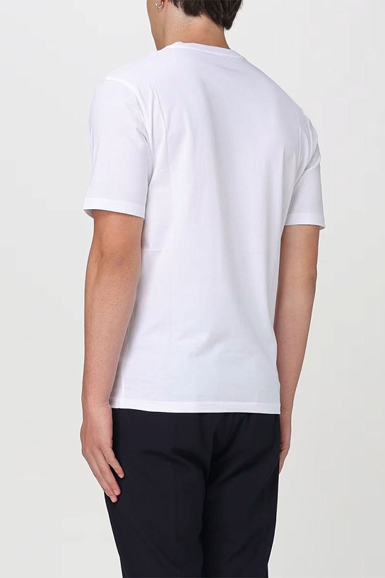 Футболка белого цвета Moschino Teddy Bear logo-patch