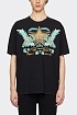 Мужская чёрная футболка Balmain Western graphic-print