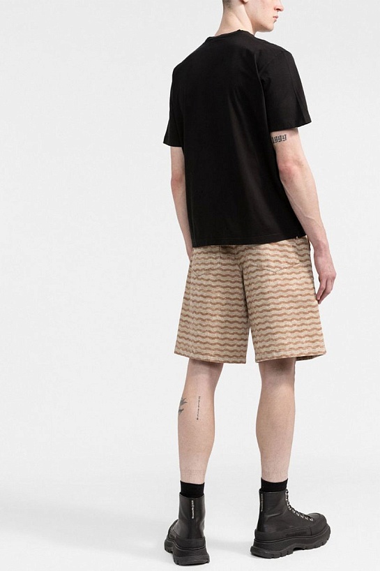 Чёрная мужская футболка Dsquared2 maple leaf-print