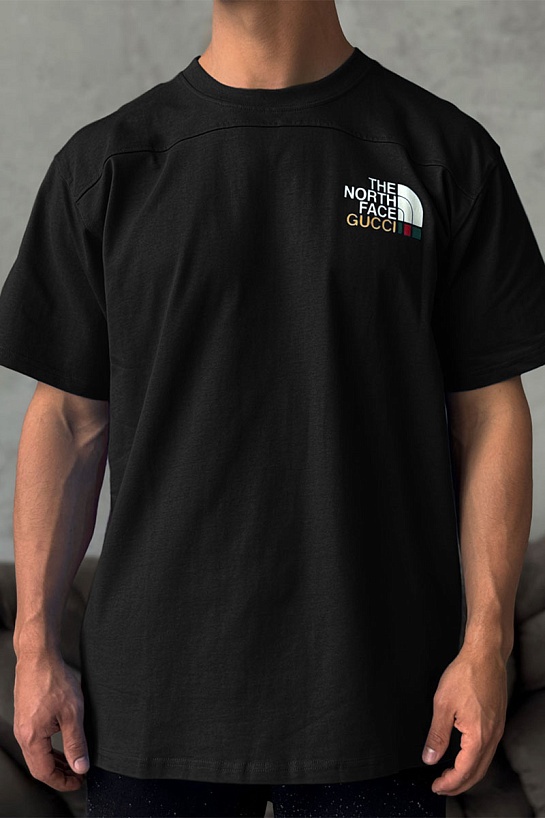 Оверсайз футболка Gucci x The North Face Collaboration landscape print - Black