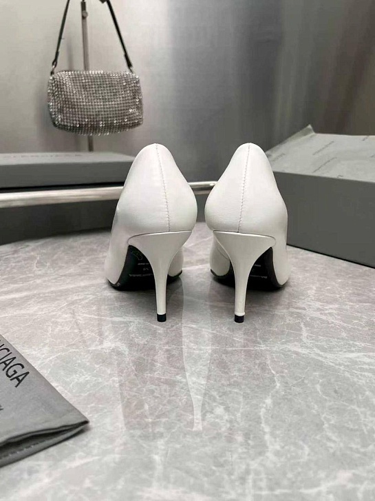 Женские кожаные туфли на каблуке Balenciaga premium