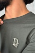 Тёмно-зелёная мужская футболка Dior embroidered logo