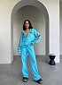 Голубой женский костюм Balenciaga