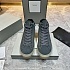 Замшевые кроссовки с мехом Tom Ford high-top - Grey