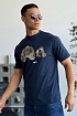 Мужская оверсайз футболка Palm Angels "Teddy Bear" - Navy