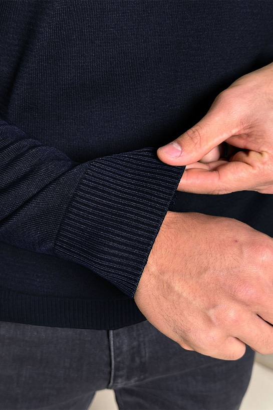 Водолазка тёмно-синего цвета Stone Island compass-patch