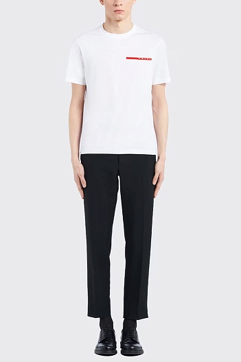 Футболка белого цвета Prada pique   