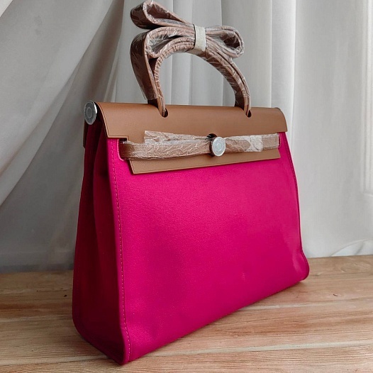 Женская сумка Hermes HerBag 30x25 см - Pink   