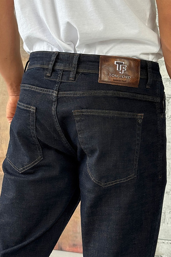 Мужские тёмно-синие джинсы Tom Ford regular fit