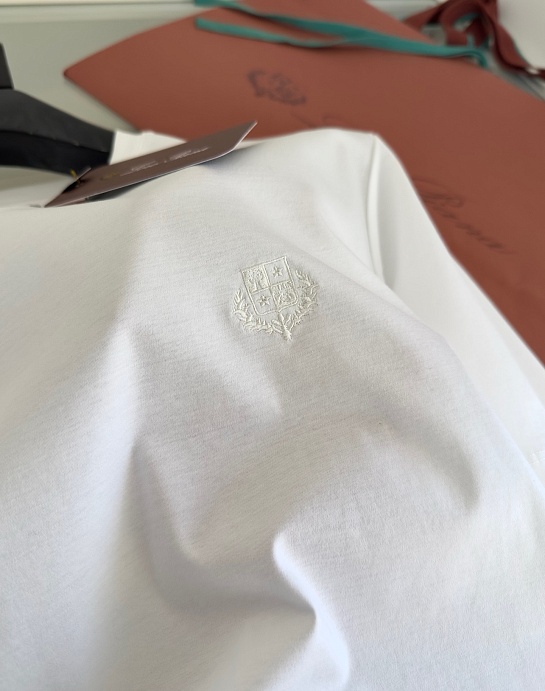 Мужская белая футболка Loro Piana