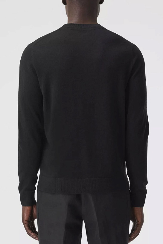 Мужской чёрный джемпер Burberry TB logo-embroidered
