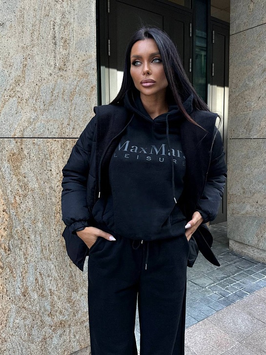 Женский чёрный костюм тройка Max Mara