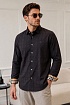 Мужская чёрная рубашка Burberry TB logo-embroidered