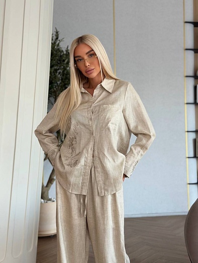 Женский бежевый костюм Zimmermann premium   