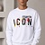 Мужской белый свитшот Dsquared2 "ICON" logo-print