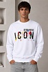 Мужской белый свитшот Dsquared2 "ICON" logo-print