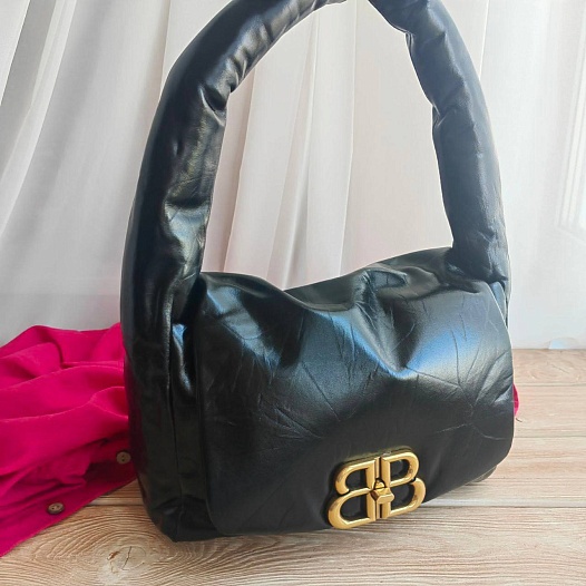 Женская сумка Balenciaga Monaco 25x20 см - Black   