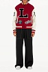 Мужской красный бомбер Louis Vuitton Baseball multi-patch