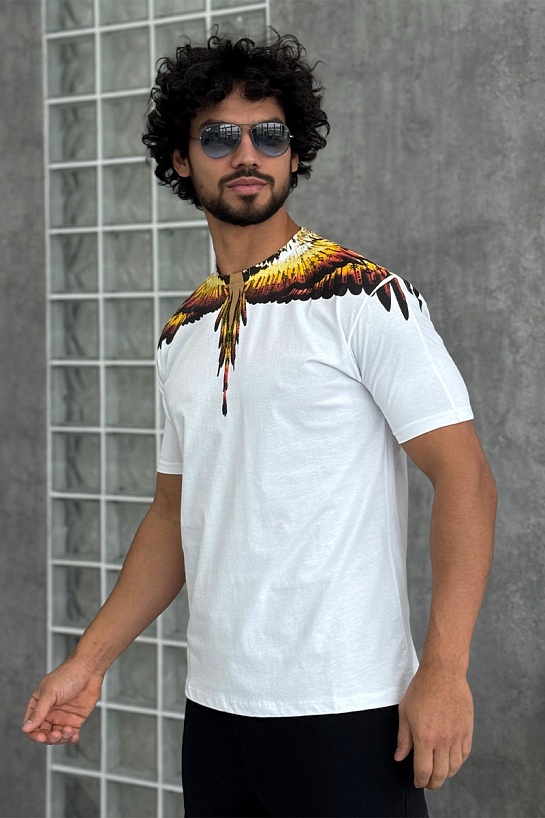 Белая футболка Marcelo Burlon County of Milan Solfolk Wings