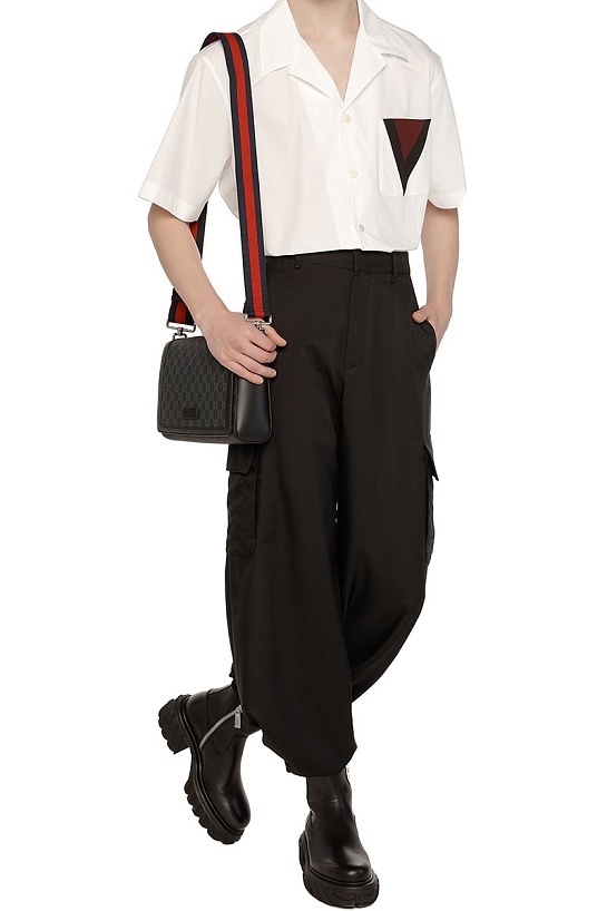 Мужская cумка-мессенджер Gucci GG Supreme 25x18 см