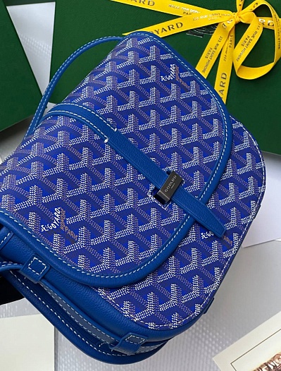 Кожаная сумка Goyard Belvedere Messenger PM premium 22x17x6 см   