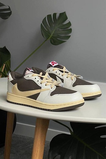 Кроссовки Travis Scott x Nike Air Jordan 1 Low "Reverse Mocha" Premium   