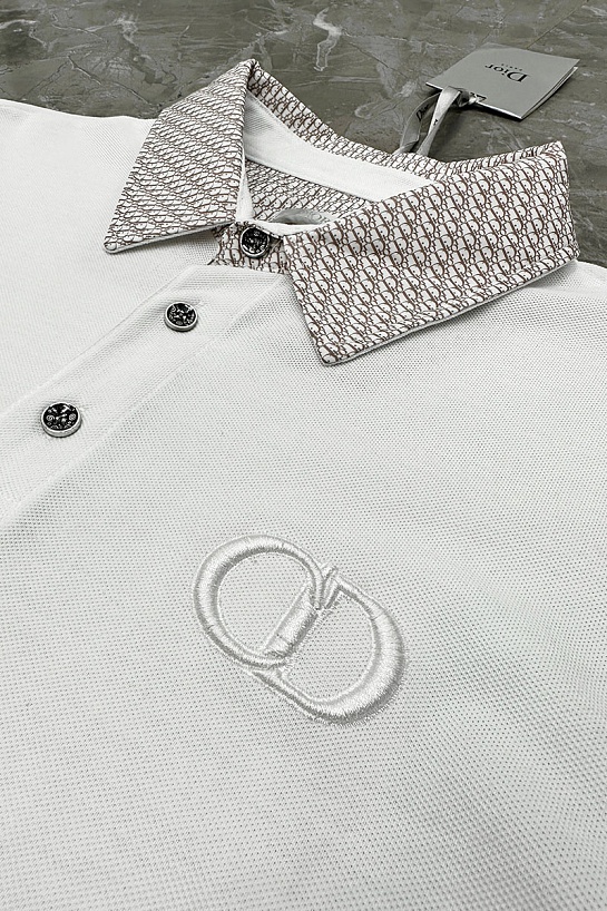 Мужское белое поло Dior CD Icon
