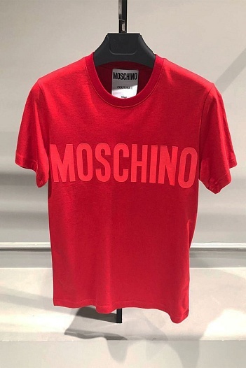 Мужская красная футболка Moschino   