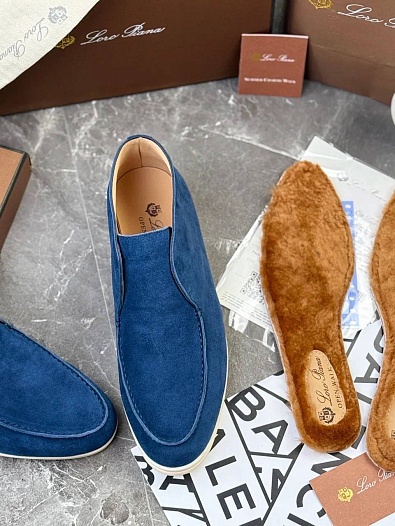 Мужские лоферы с меховой стелькой Loro Piana   